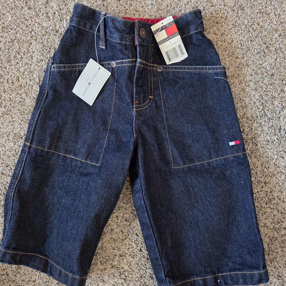 Y2k 2007 NTW Tommy Hilfiger Boys Jean  "T"Shorts - Navy Blue
